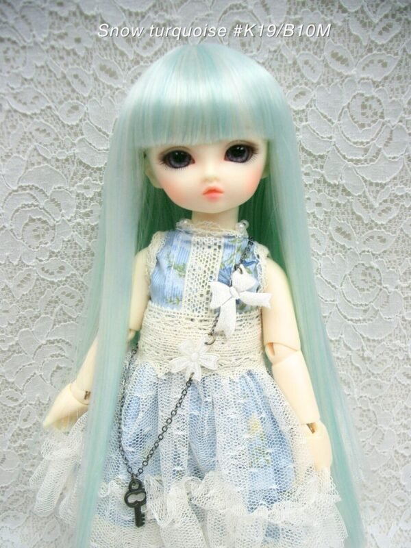 Wig / 6-7 inch / Medium Long Straight (Snow turquoise #K19/B10M)