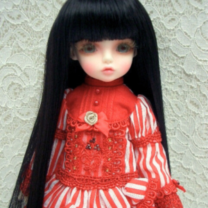 Wig / 6 inch / Medium Long Straight (Black #2)