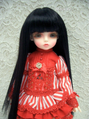 Wig / 6 inch / Medium Long Straight (Black #2)