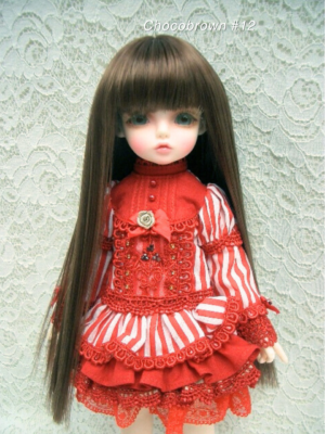 Wig / 6 inch / Medium Long Straight (Chocobrown #12)