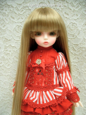 Wig / 6 inch / Medium Long Straight (Lightgoldbrown #25)