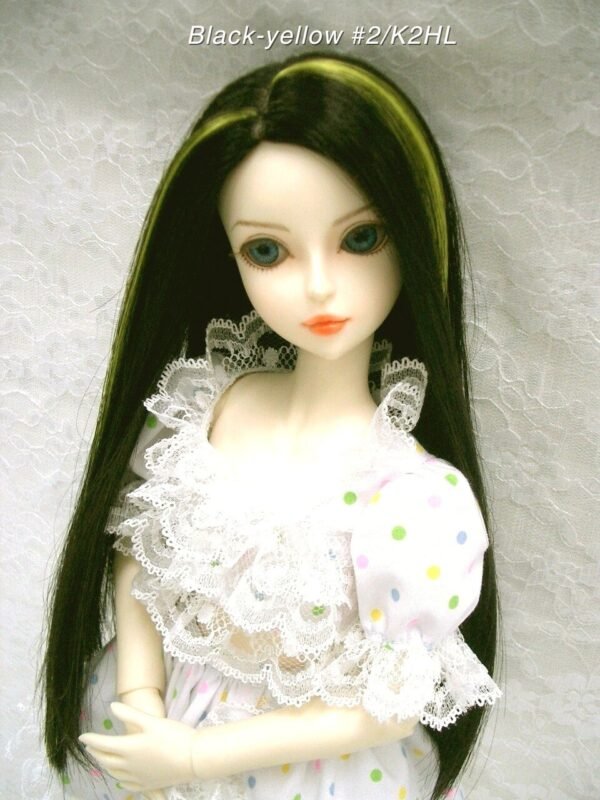 Wig / 6-7 inch / One-length Long Straight (Black-yellow #2/K2HL)