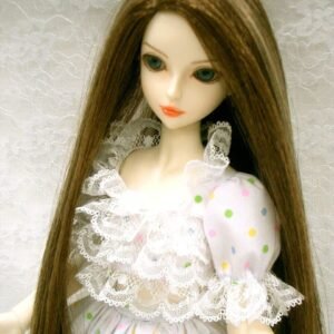Wig / 6-7 inch / One-length Long Straight (Darkbrown-ivory #2/28M/KB88HL)