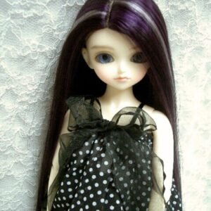 Wig / 6-7 inch / One-length Long Straight (Darkpurple-grey #2/K10M/60HL)