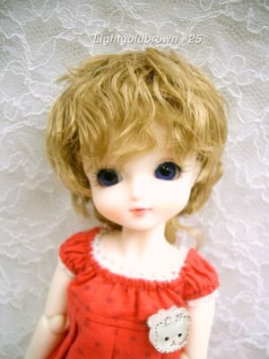 Wig / 6 inch / Short Curly (Lightgoldbrown #25)