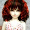 Wig / 6-7 inch / Medium Wave (Black-red #2/K7HL)