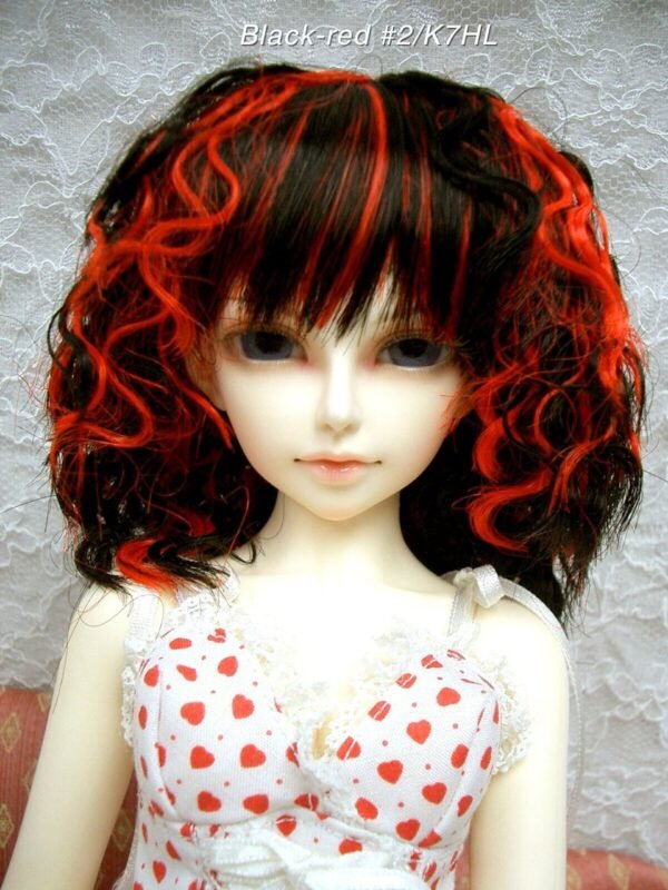 Wig / 6-7 inch / Medium Wave (Black-red #2/K7HL)