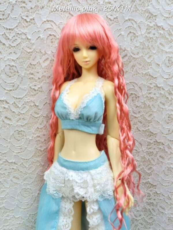 Wig / 5.5 inch / Long Wave (Metallic pink #25/K1M)