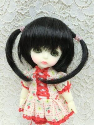 Wig / 5.5 inch / Short Twintails (Black #2)