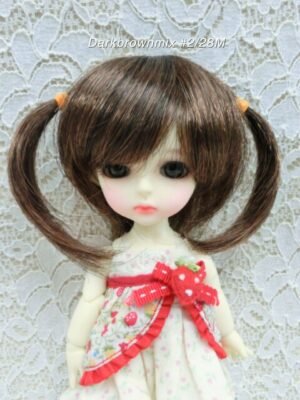 Wig / 5.5 inch / Short Twintails (Darkbrownmix #2/28M)