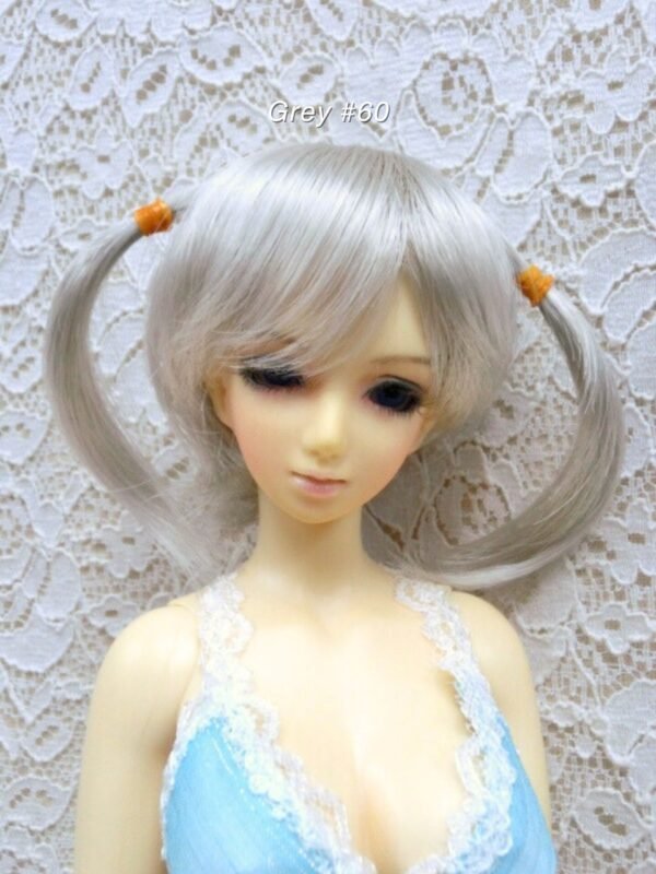 Wig / 5.5 inch / Short Twintails (Grey #60)