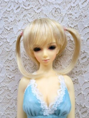 Wig / 5.5 inch / Short Twintails (Lightgoldmix #GL26)