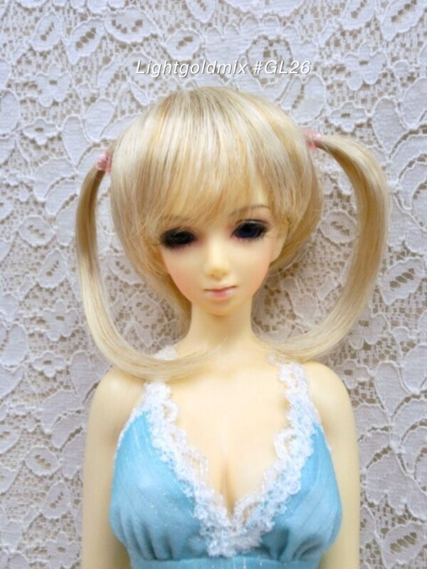Wig / 5.5 inch / Short Twintails (Lightgoldmix #GL26)