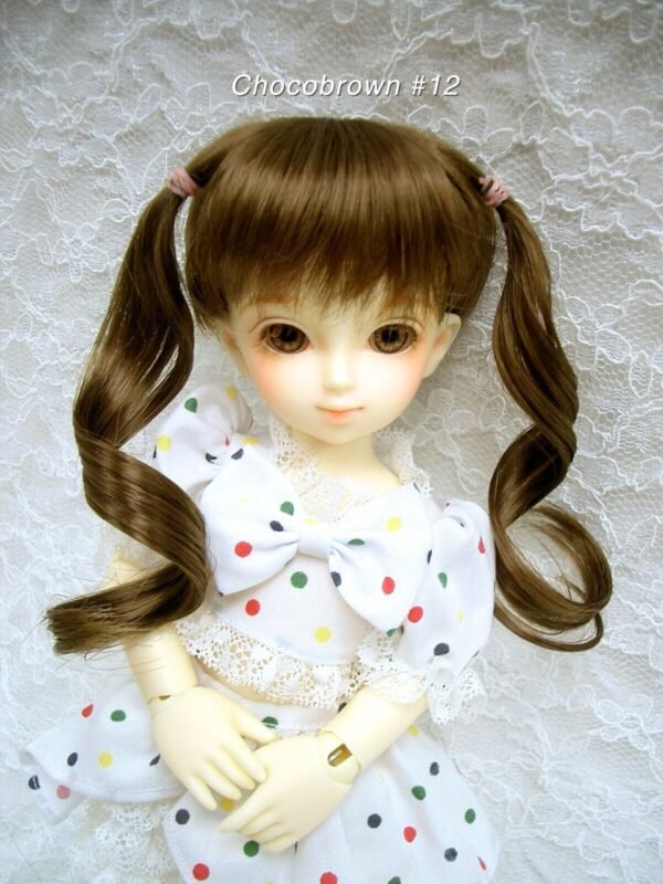 Wig / 6-7 inch / Soft Curly Twintails (Chocobrown #12)