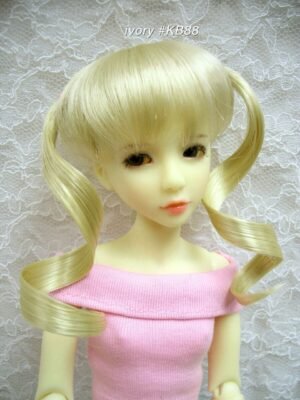 Wig / 6-7 inch / Soft Curly Twintails (Ivory #KB88)