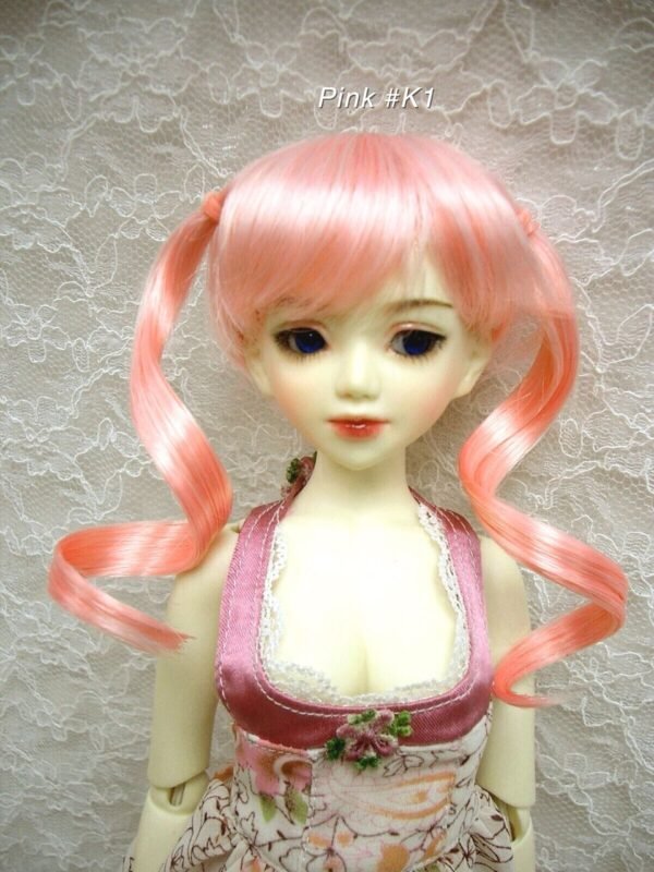 Wig / 6-7 inch / Soft Curly Twintails (Pink #K1)