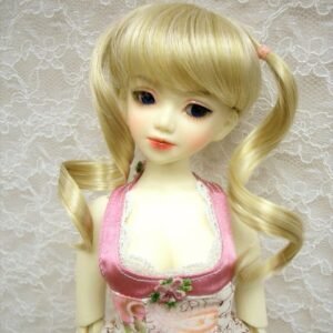 Wig / 6-7 inch / Soft Curly Twintails (Lightgoldmix #GL26)