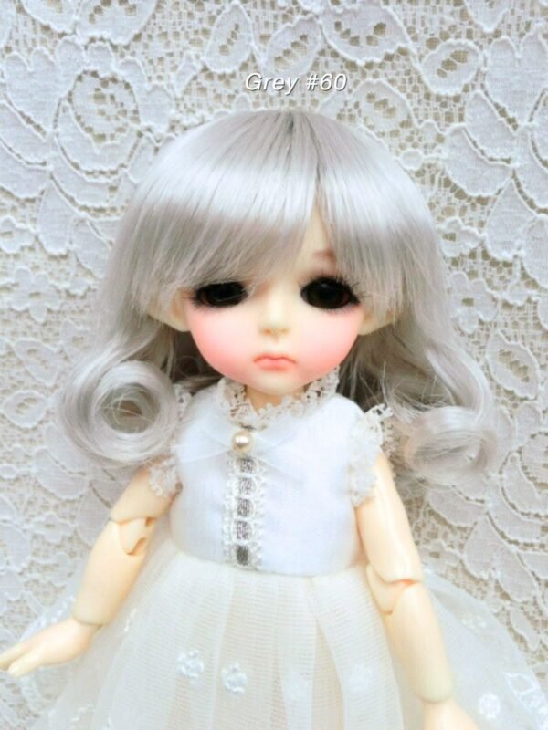 Wig / 5.5 inch / Long Bob Curly (Grey #60)