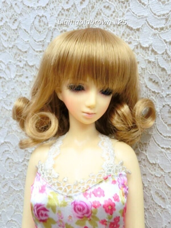 Wig / 5.5 inch / Long Bob Curly (Lightgoldbrown #25)