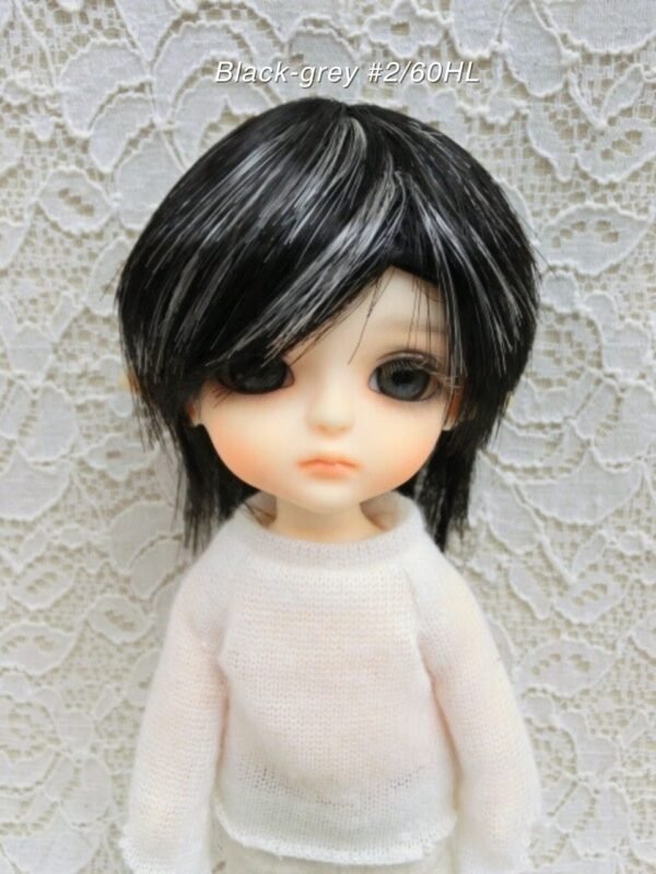 Wig / 5.5 inch / Layer Short (Black-grey #2/60HL)