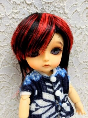 Wig / 5.5 inch / Layer Short (Black-red #2/K7HL)