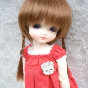 Wig / 6 inch / Braided Pigtails (Brown #27)