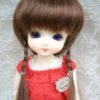 Wig / 6 inch / Braided Pigtails (Chocobrown #12)