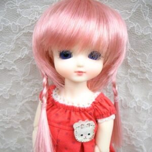 Wig / 6 inch / Braided Pigtails (Metallic pink #25/K1M)