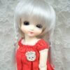 Wig / 6 inch / Braided Pigtails (Sliver grey #K19/60)