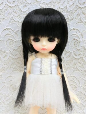 Wig / 5.5 inch / Braided Pigtails (Black #2)