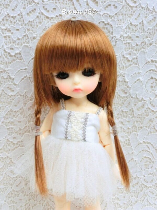 Wig / 5.5 inch / Braided Pigtails (Brown #27)