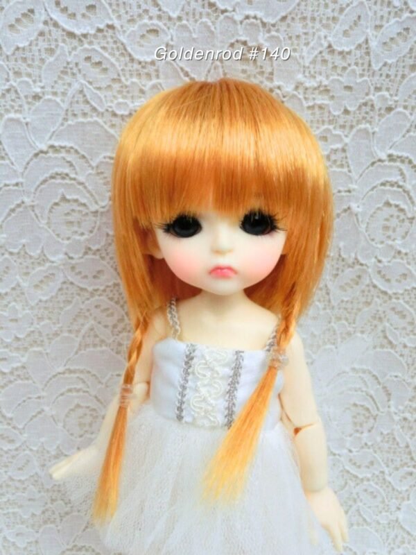 Wig / 5.5 inch / Braided Pigtails (Goldenrod #140)