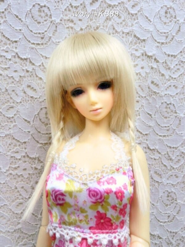 Wig / 5.5 inch / Braided Pigtails (Ivory #KB88)