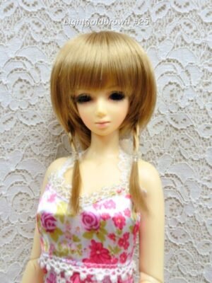 Wig / 5.5 inch / Braided Pigtails (Lightgoldbrown #25)
