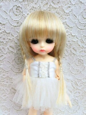 Wig / 5.5 inch / Braided Pigtails (Lightgoldmix #GL26)