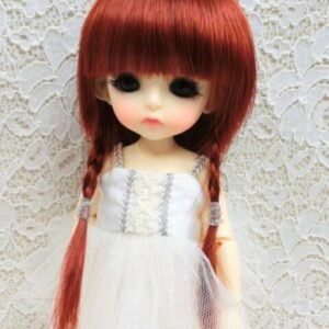 Wig / 5.5 inch / Braided Pigtails (Maroon #350)