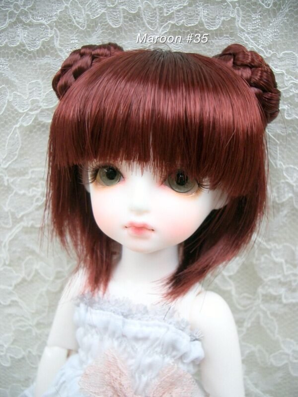 Wig / 6 inch / Braided Chignon Short (Maroon #35)
