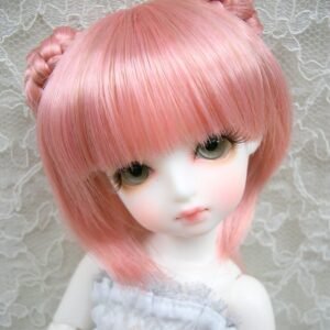 Wig / 6 inch / Braided Chignon Short (Metallic pink #25/K1M)