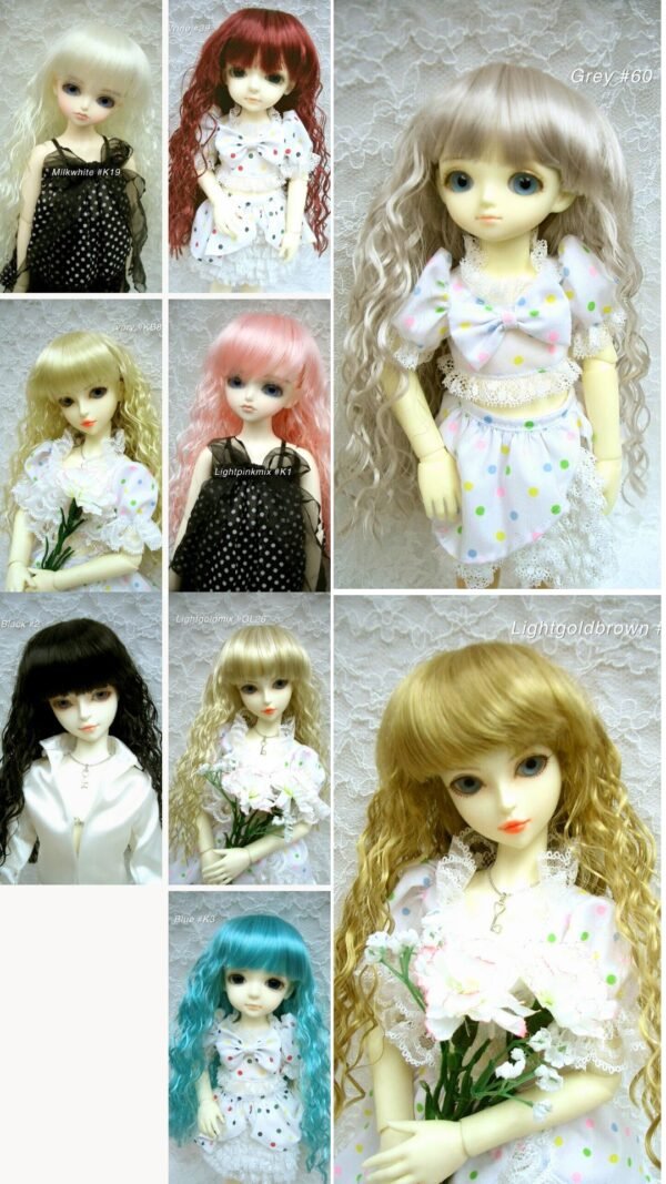 Wig / 6-7 inch / Medium Long Wave (Milkwhite #K19)