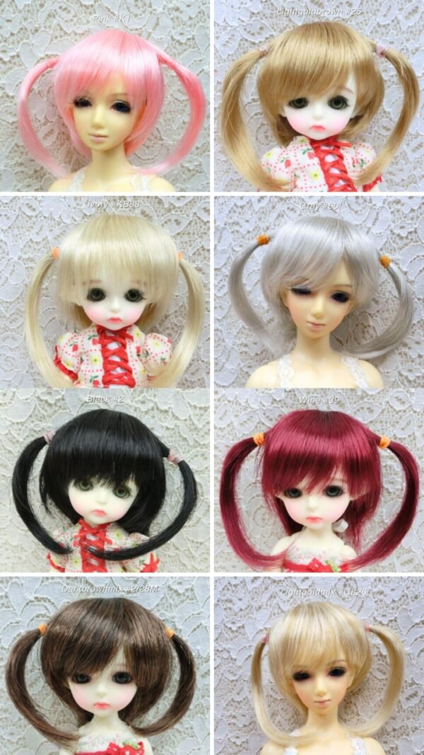 Wig / 5.5 inch / Short Twintails (Ivory #KB88)