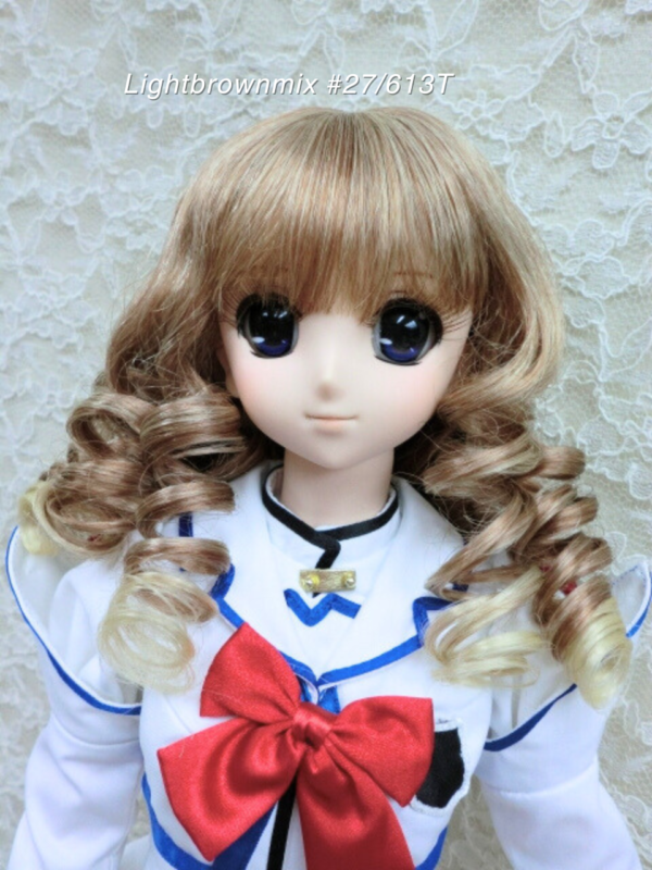 Wig / 8-9 inch / Medium Curls (Brown-ivory #27/613T)