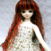Wig / 7-8 inch / Long Wave (Black-red Highlight #2/K7HL)