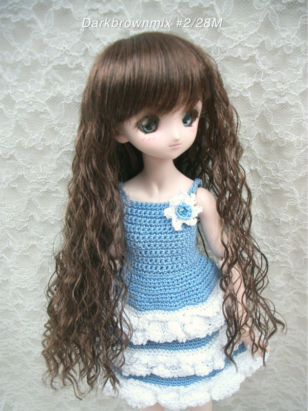 Wig / 8-9 inch / Medium Long Wave (Darkbrownmix #2/28M)