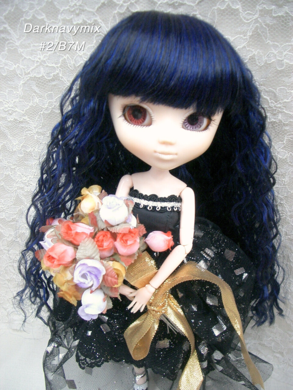 Wig / 8-9 inch / Medium Long Wave (Darknavymix #2/B7M)