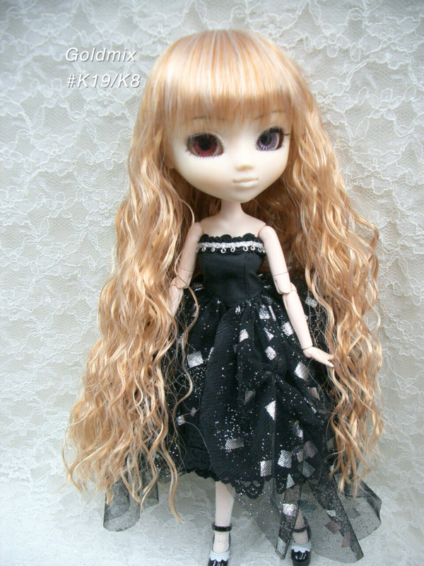 Wig / 8-9 inch / Medium Long Wave (Goldmix #K19/K8)