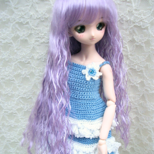 Wig / 8-9 inch / Medium Long Wave (Purple #K5)