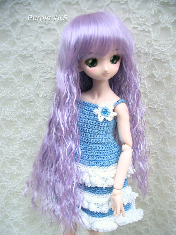 Wig / 8-9 inch / Medium Long Wave (Purple #K5)