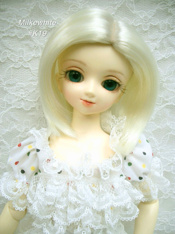 Wig / 7-8 inch / Medium Straight (Milkwhite #K19)
