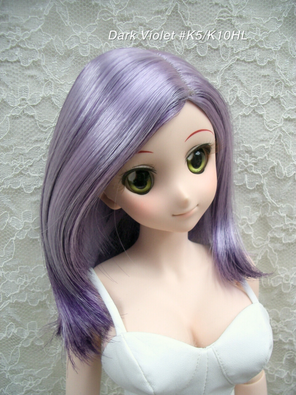 Wig / 8-9 inch / Short One-length (Dark violet #K5/K10HL)