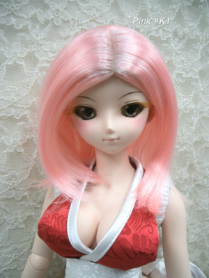 Wig / 8-9 inch / Short One-length (Pink #K1)